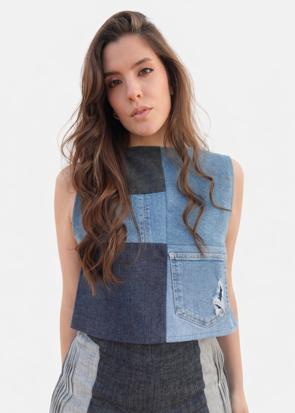 Patchwork Denim top – Edición Limitada