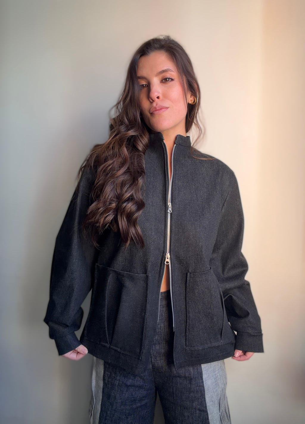 Chaqueta Denim block