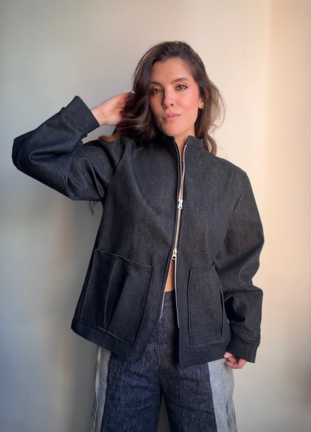Chaqueta Denim block