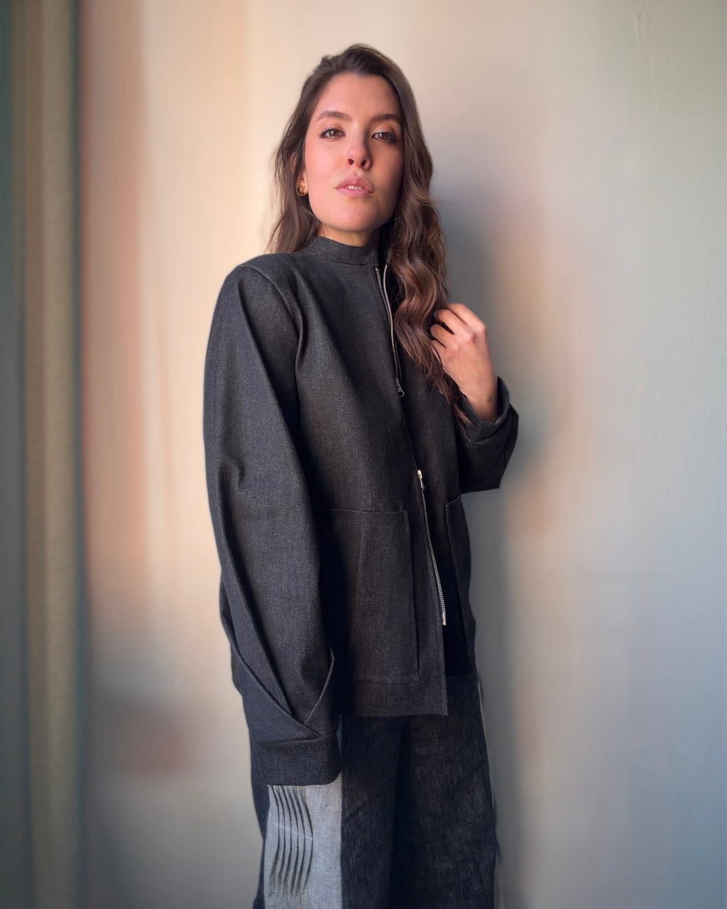Chaqueta Denim block